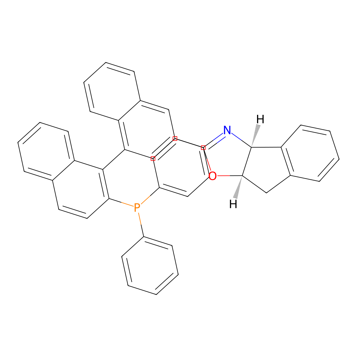 (3aS,8aR)-2-((R)-2'-(Diphenylphosphanyl)-[1,1'-binaphthalen]-3-yl)-3a,8a-dihydro-8H-indeno[1,2-d]oxazole molecular structure, CAS 2757288-27-8