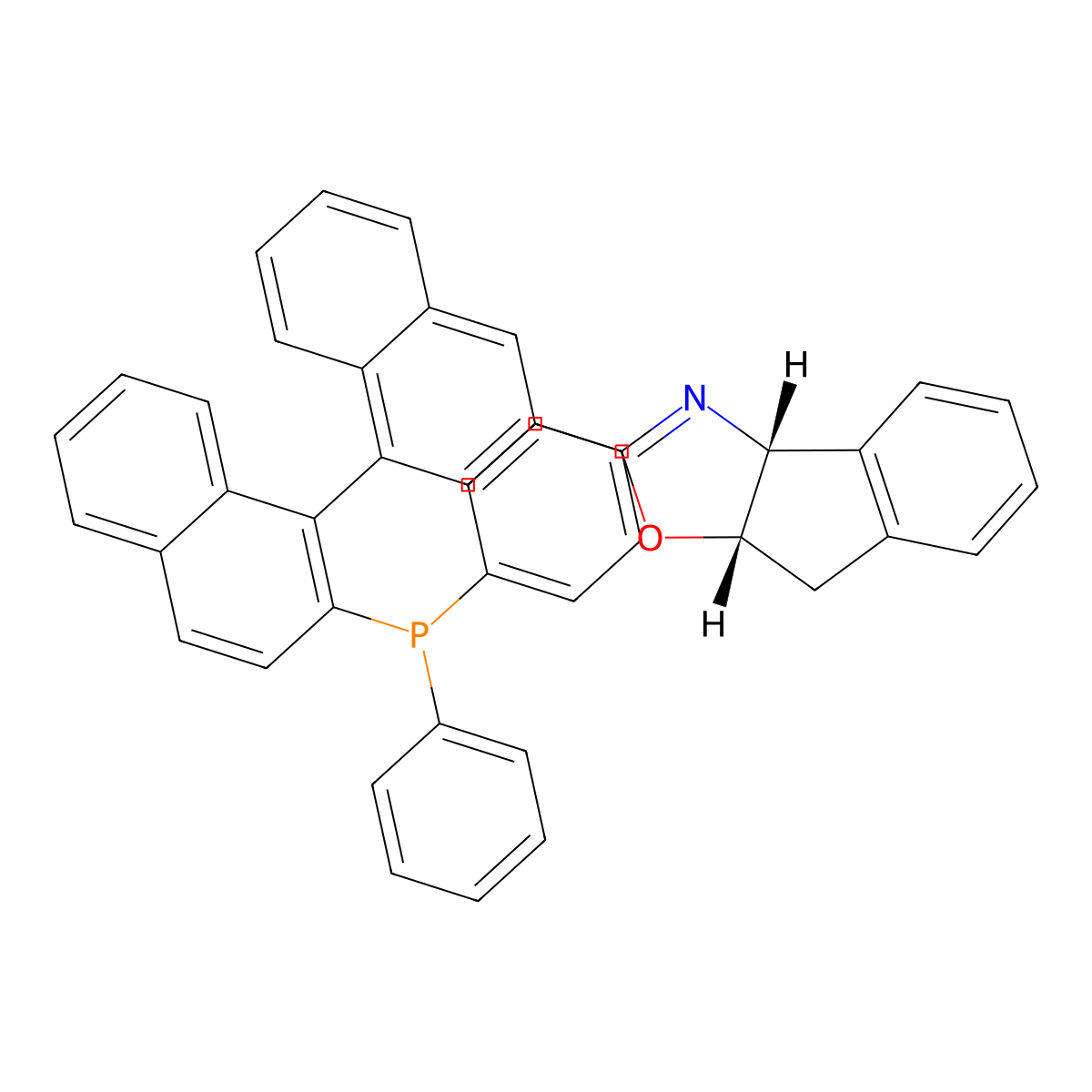 (3aR,8aS)-2-((R)-2'-(Diphenylphosphanyl)-[1,1'-binaphthalen]-3-yl)-3a,8a-dihydro-8H-indeno[1,2-d]oxazole molecular structure, CAS 2757288-33-6