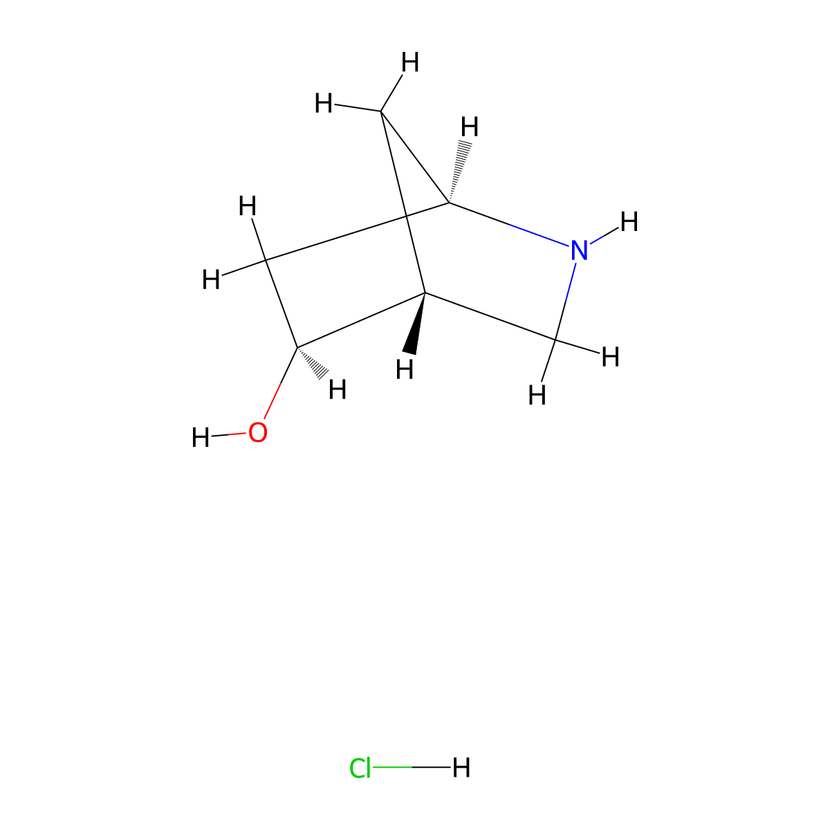(1R,4R,5S)-2-azabicyclo[2.2.1]heptan-5-ol;hydrochloride molecular structure, CAS 2757314-96-6
