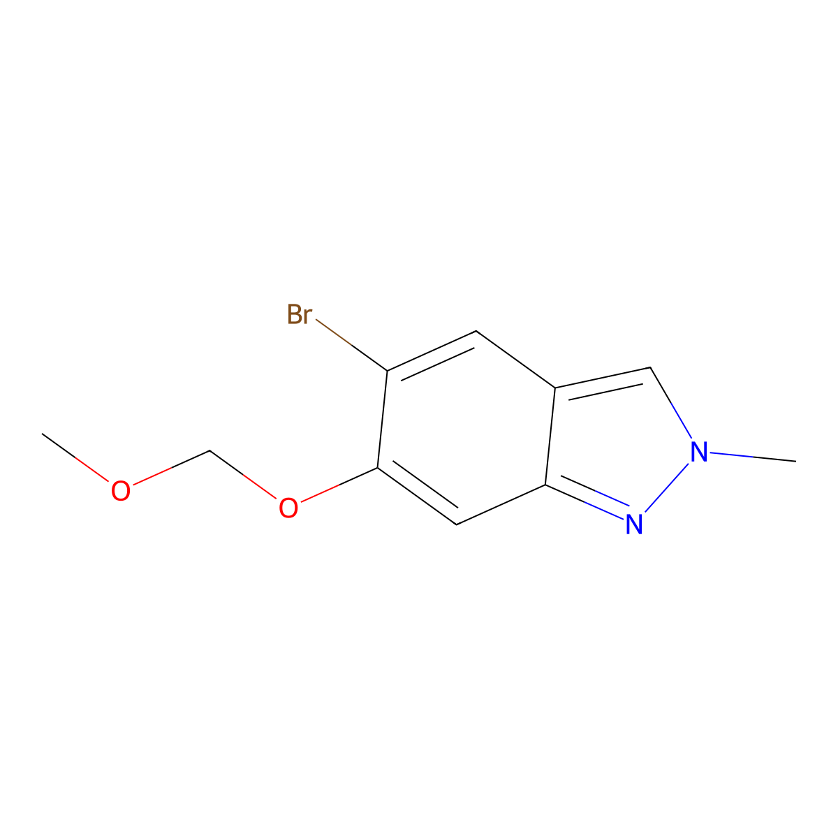 5-bromo-6-(methoxymethoxy)-2-methyl-2H-Indazole molecular structure, CAS 2757319-40-5