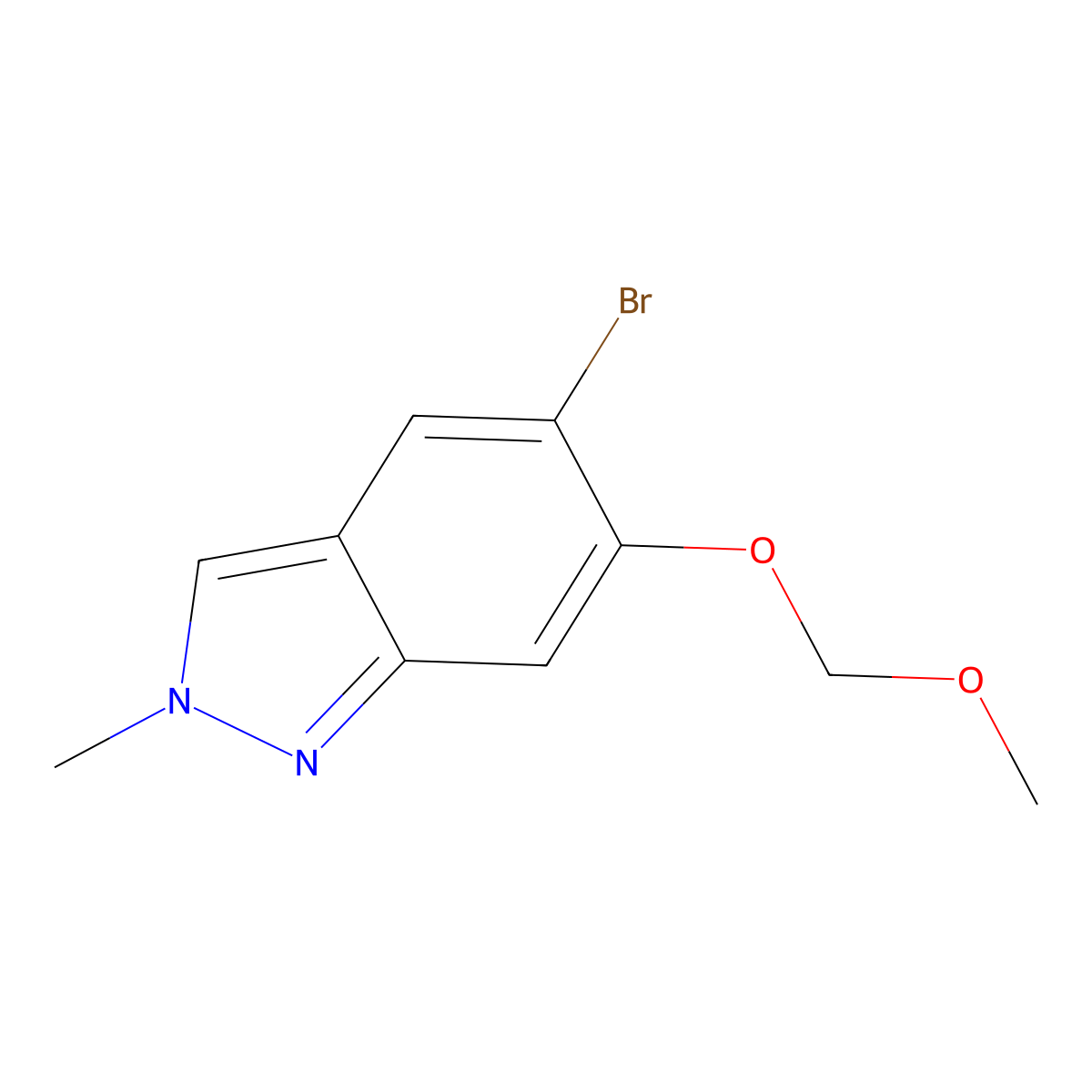 5-bromo-6-(methoxymethoxy)-2-methyl-2H-Indazole molecular structure, CAS 2757319-40-5