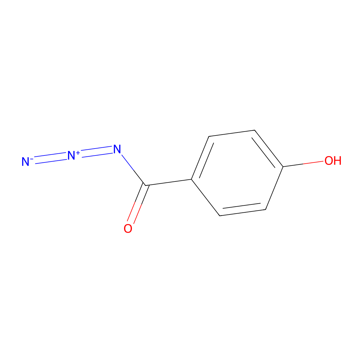 Benzoyl azide, 4-hydroxy- molecular structure, CAS 27574-53-4