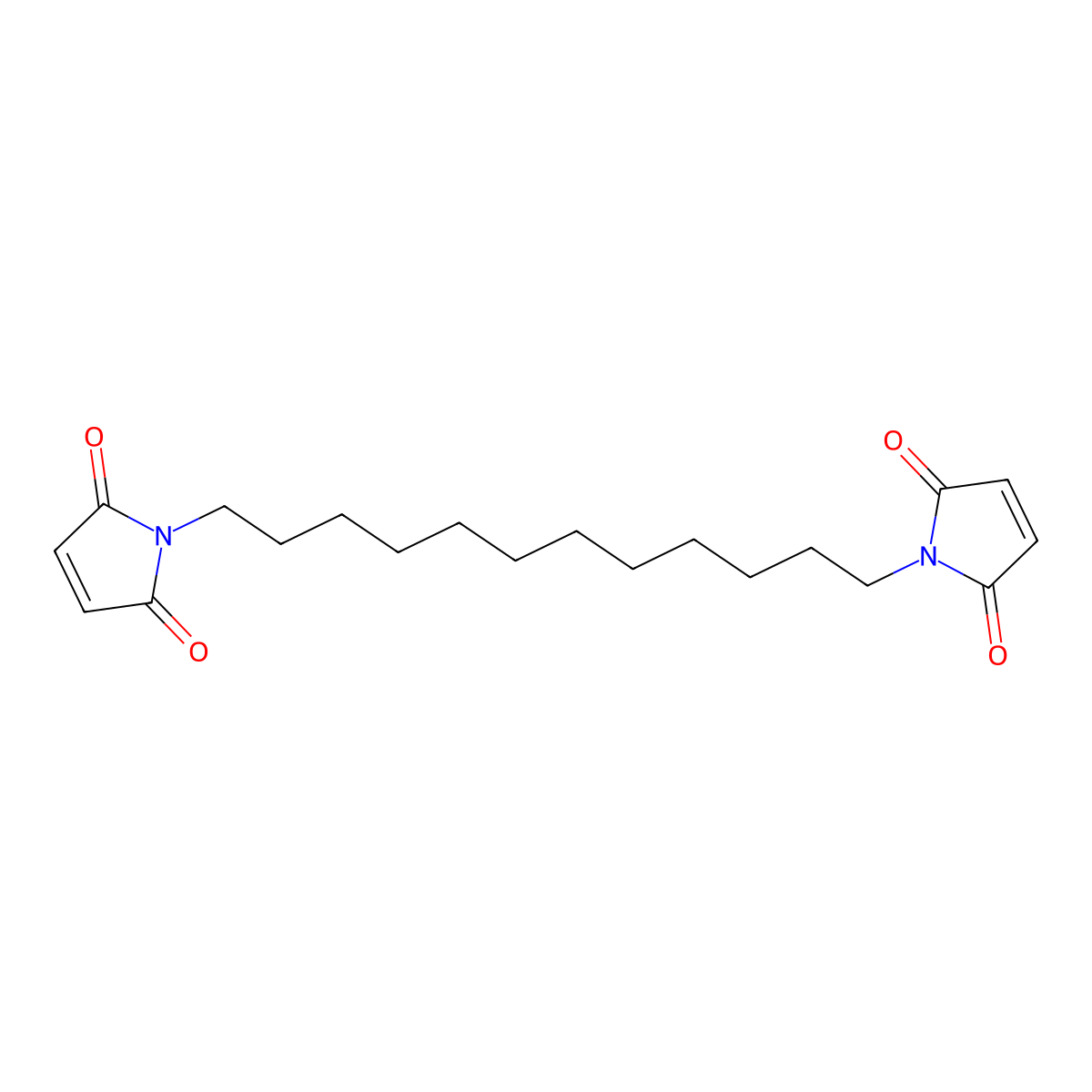 1,1'-(Dodecane-1,12-diyl)bis-1H-pyrrole-2,5-dione molecular structure, CAS 27574-80-7