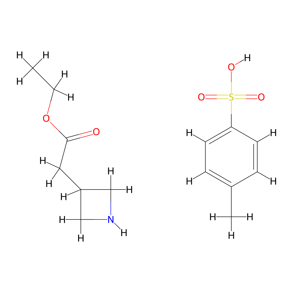 Ethyl 2-(azetidin-3-yl)acetate;4-methylbenzenesulfonic acid molecular structure, CAS 2757551-61-2