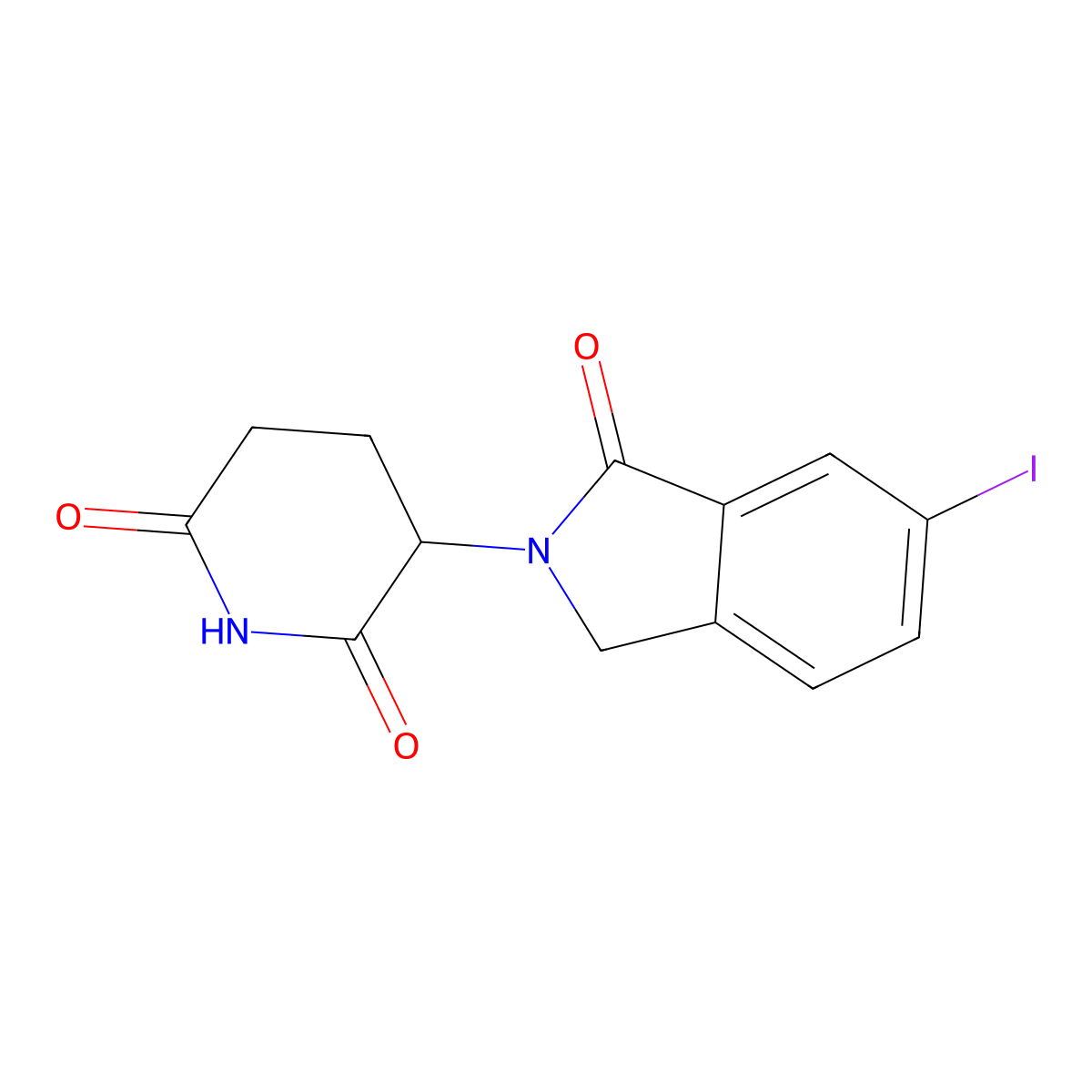 3-(6-Iodo-1-oxoisoindolin-2-yl)piperidine-2,6-dione molecular structure, CAS 2757572-60-2