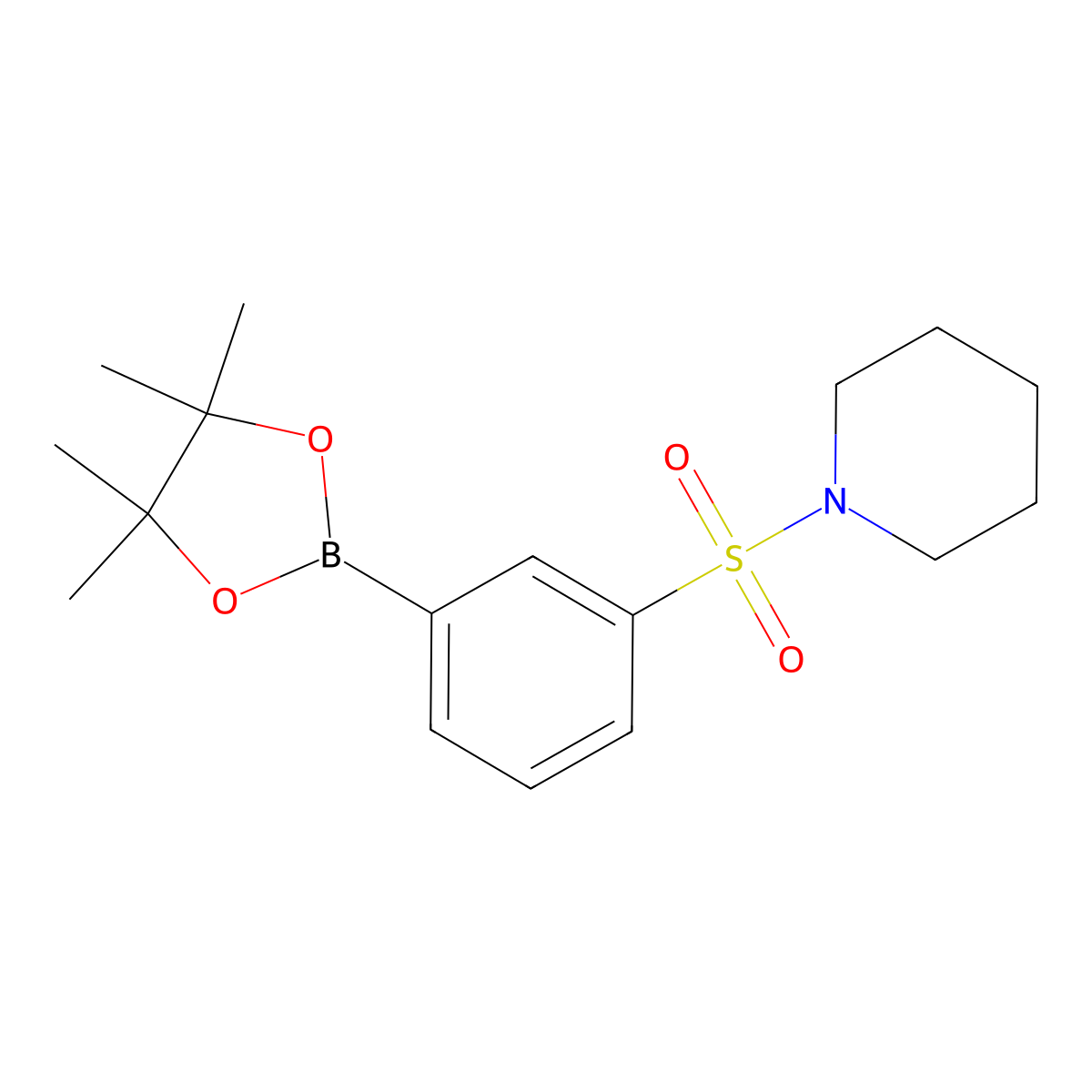 3-(Piperidin-1-ylsulfonyl)phenylboronic acid pinacol ester molecular structure, CAS 2757618-86-1