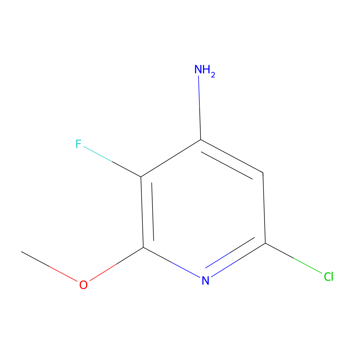 6-Chloro-3-fluoro-2-methoxypyridin-4-amine molecular structure, CAS 2757678-06-9