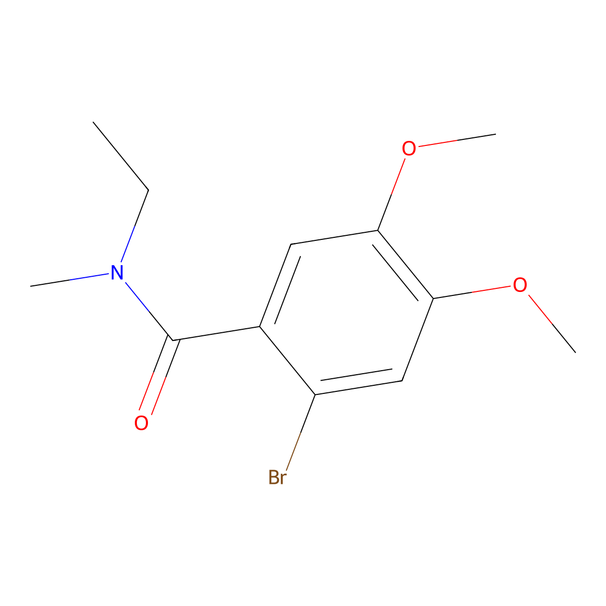 2-Bromo-N-ethyl-4,5-dimethoxy-N-methylbenzamide molecular structure, CAS 2757682-86-1