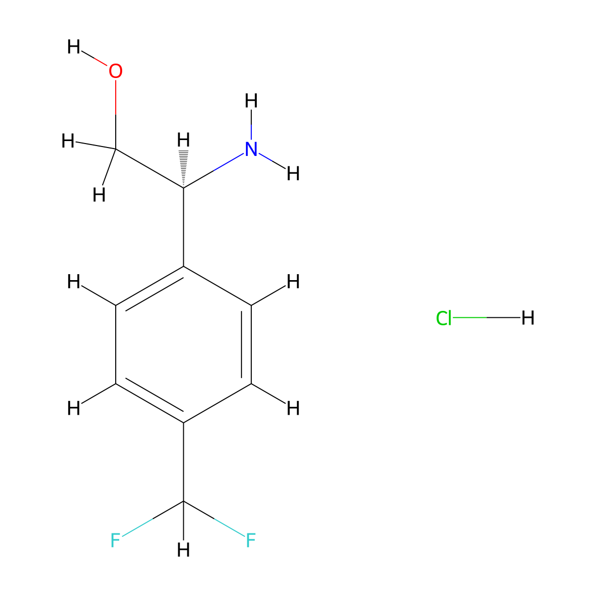 (S)-2-Amino-2-(4-(difluoromethyl)phenyl)ethan-1-ol hydrochloride molecular structure, CAS 2757691-63-5
