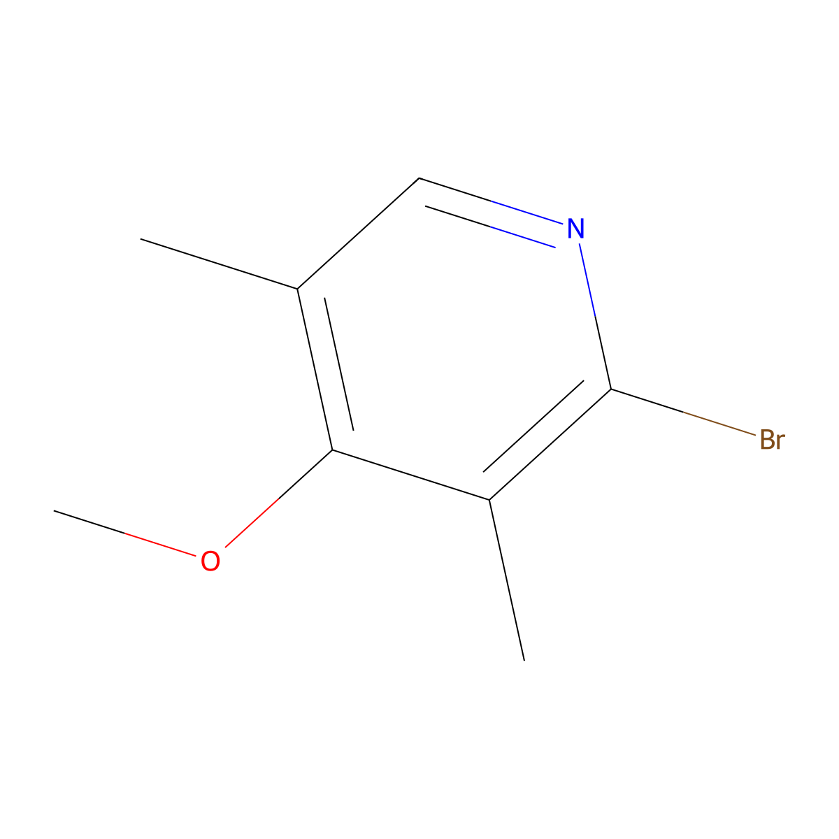 2-Bromo-4-methoxy-3,5-dimethylpyridine molecular structure, CAS 2757729-85-2