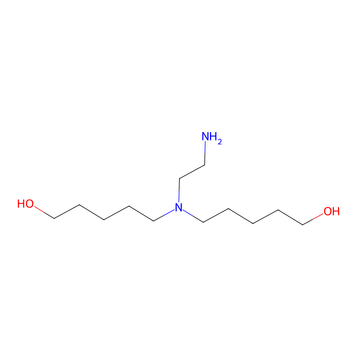 5,5'-((2-Aminoethyl)azanediyl)bis(pentan-1-ol) molecular structure, CAS 2757729-95-4