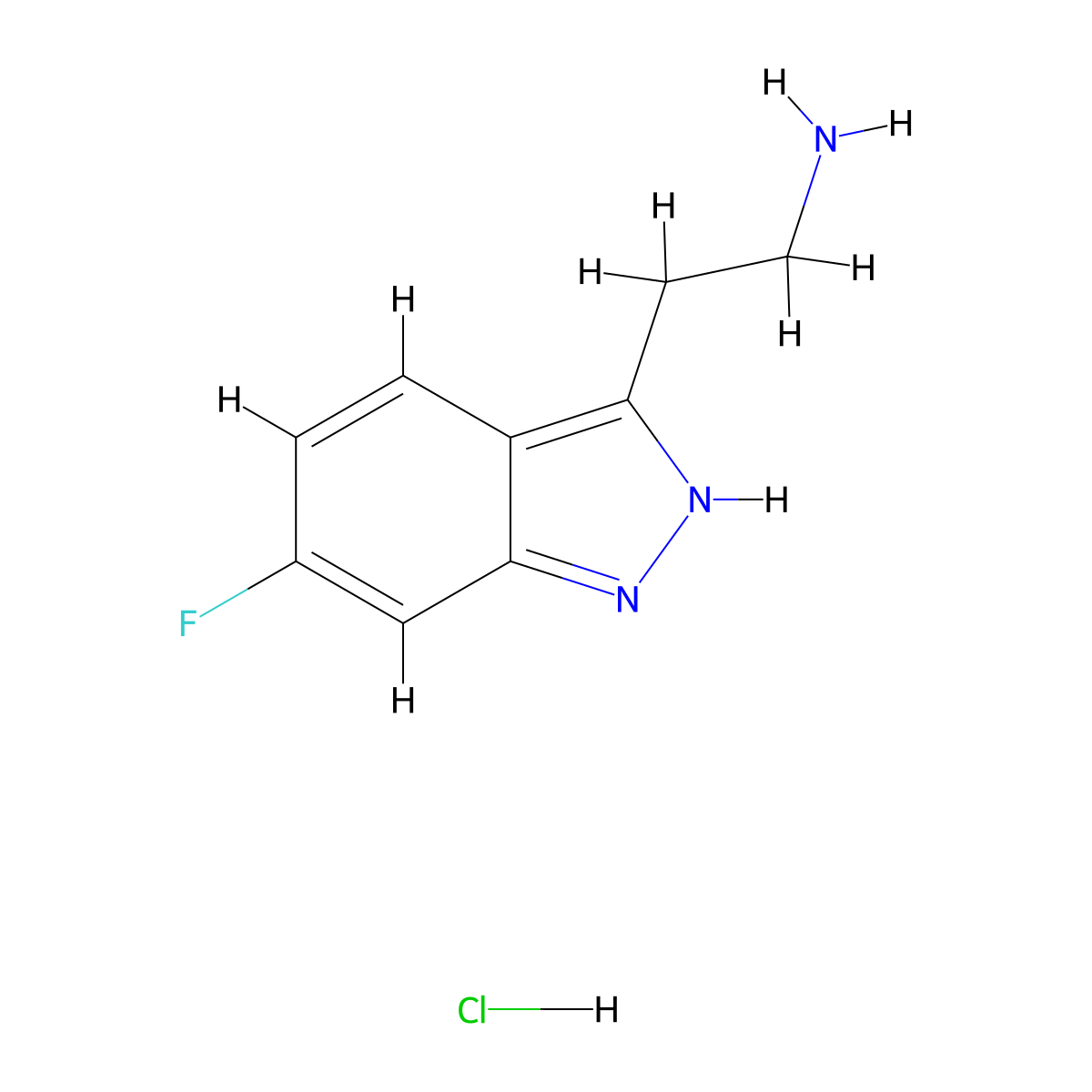 2-(6-Fluoro-1H-indazol-3-yl)ethanamine hydrochloride molecular structure, CAS 2757730-00-8