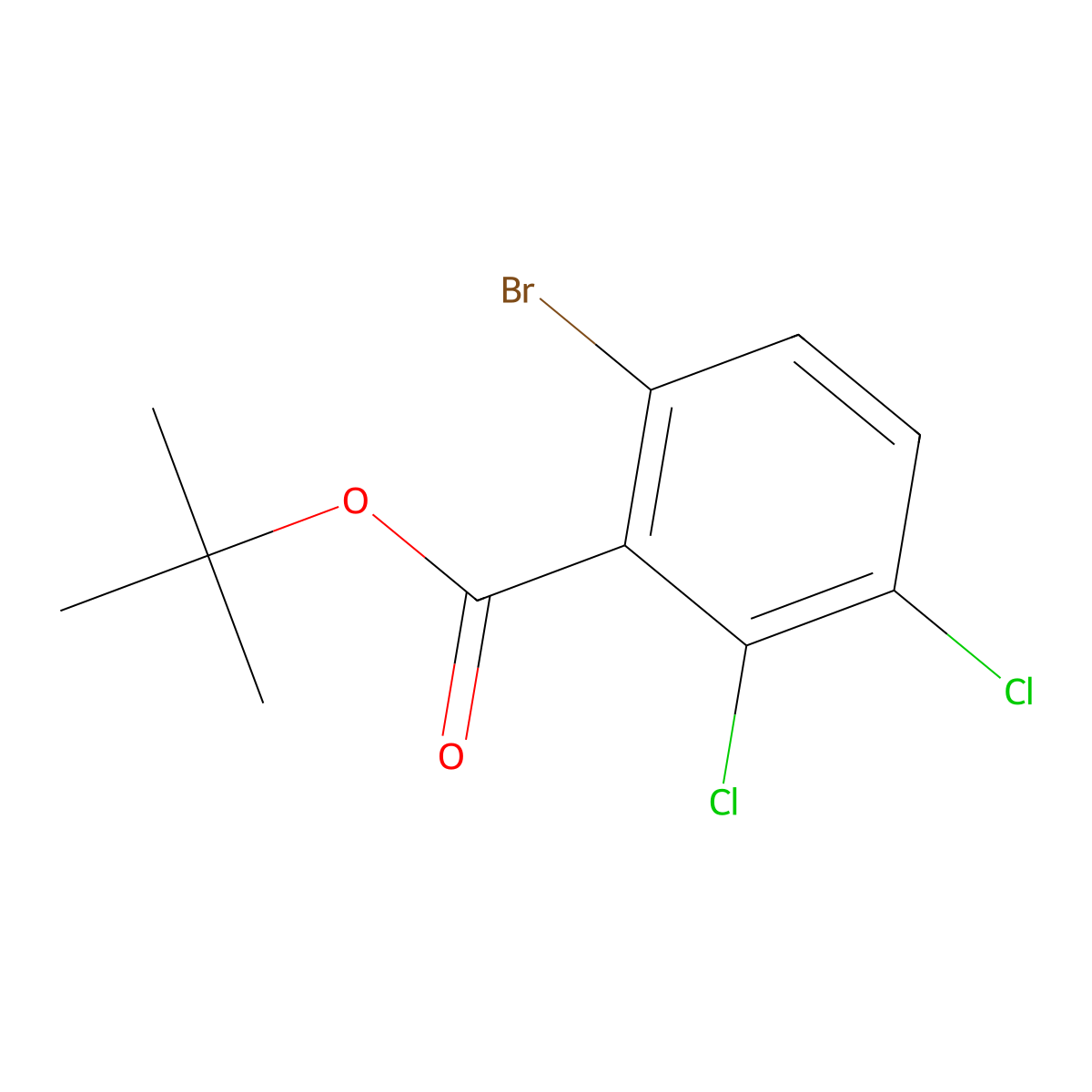 Tert-butyl 6-bromo-2,3-dichlorobenzoate molecular structure, CAS 2757730-04-2
