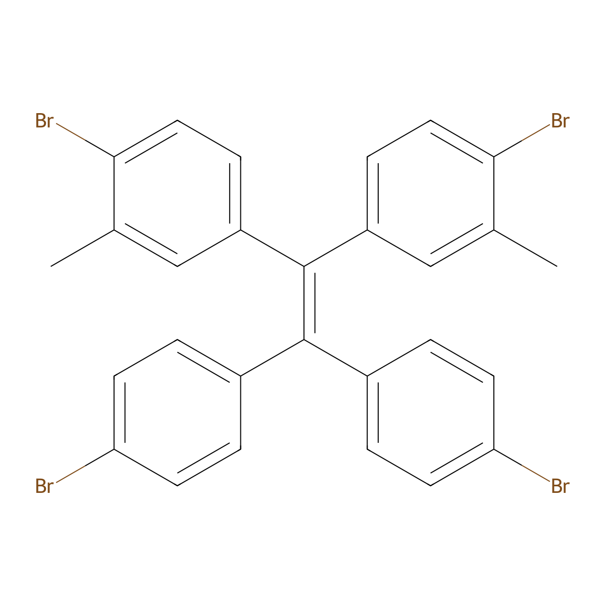 4,4'-(2,2-Bis(4-bromophenyl)ethene-1,1-diyl)bis(1-bromo-2-methylbenzene) molecular structure, CAS 2757730-15-5