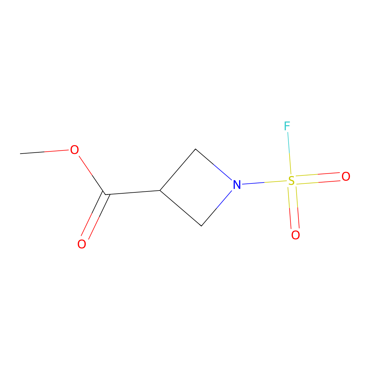 Methyl 1-(fluorosulfonyl)azetidine-3-carboxylate molecular structure, CAS 2757730-29-1