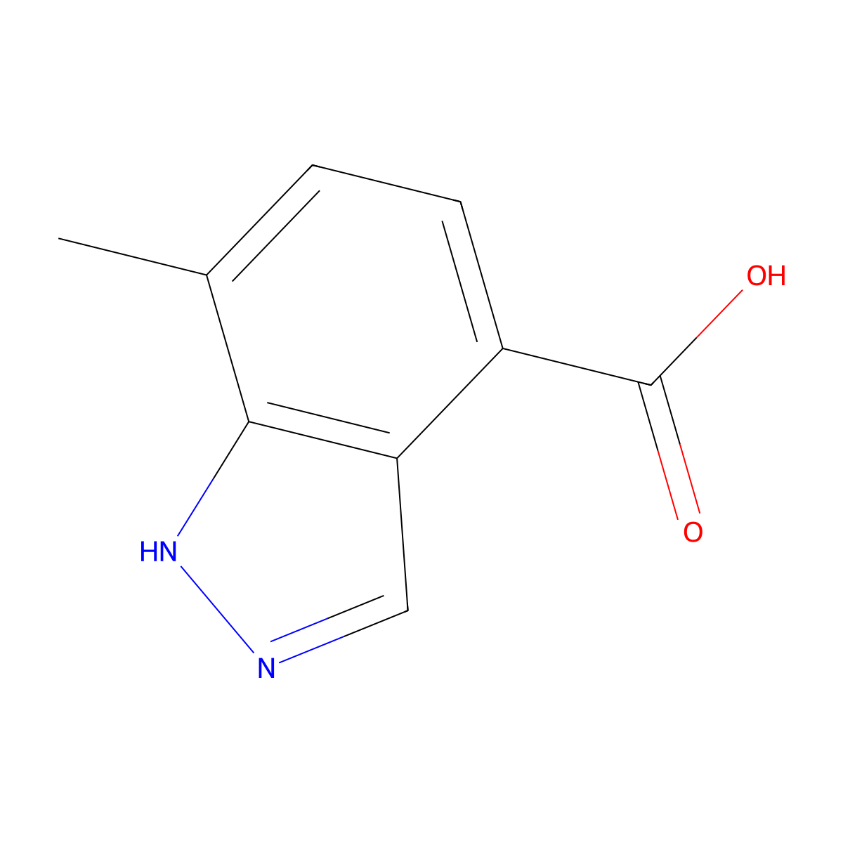 7-methyl-1H-indazole-4-carboxylic acid molecular structure, CAS 2757730-38-2