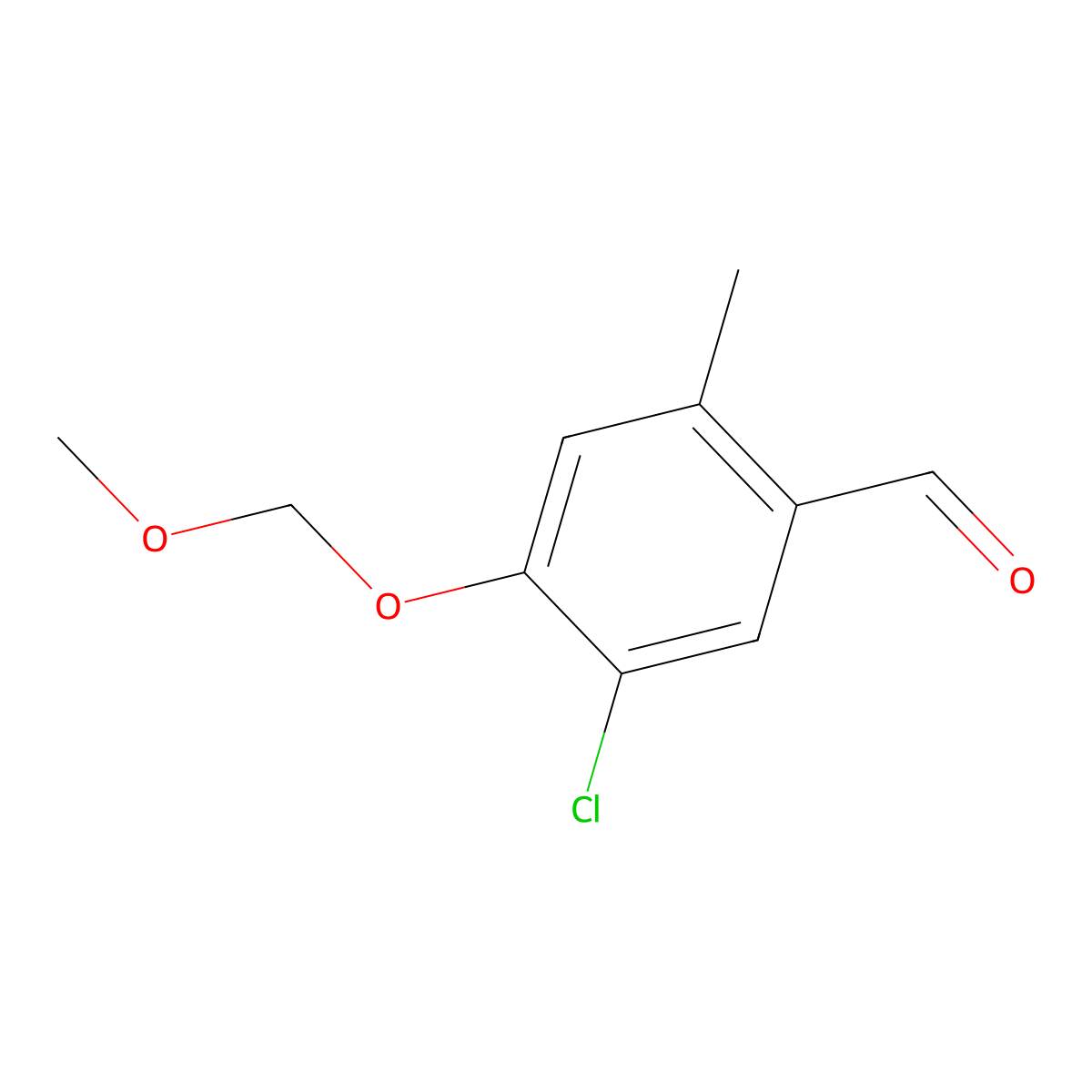 5-Chloro-4-(methoxymethoxy)-2-methylbenzaldehyde molecular structure, CAS 2757730-40-6