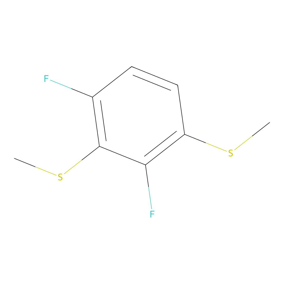 1,3-Difluoro-2,4-bis(methylthio)benzene molecular structure, CAS 2757730-45-1
