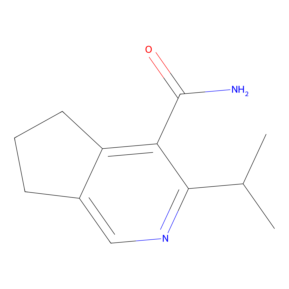 3-Isopropyl-6,7-dihydro-5H-cyclopenta[c]pyridine-4-carboxamide molecular structure, CAS 2757730-47-3