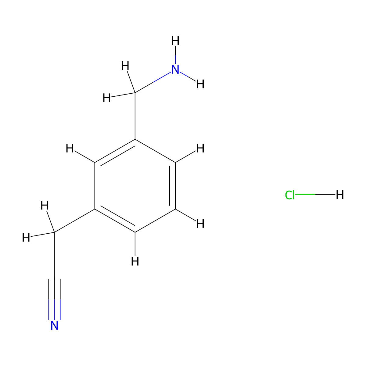 2-(3-(Aminomethyl)phenyl)acetonitrile hydrochloride molecular structure, CAS 2757730-60-0