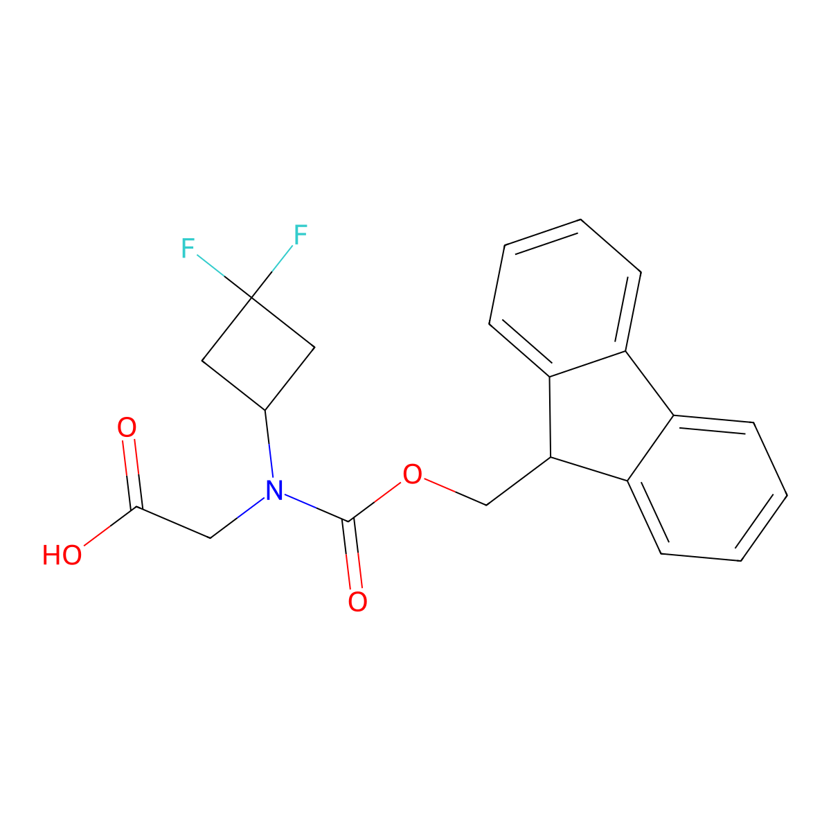 N-Fmoc-N-(3,3-Difluorocyclobutyl)-glycine molecular structure, CAS 2757730-63-3