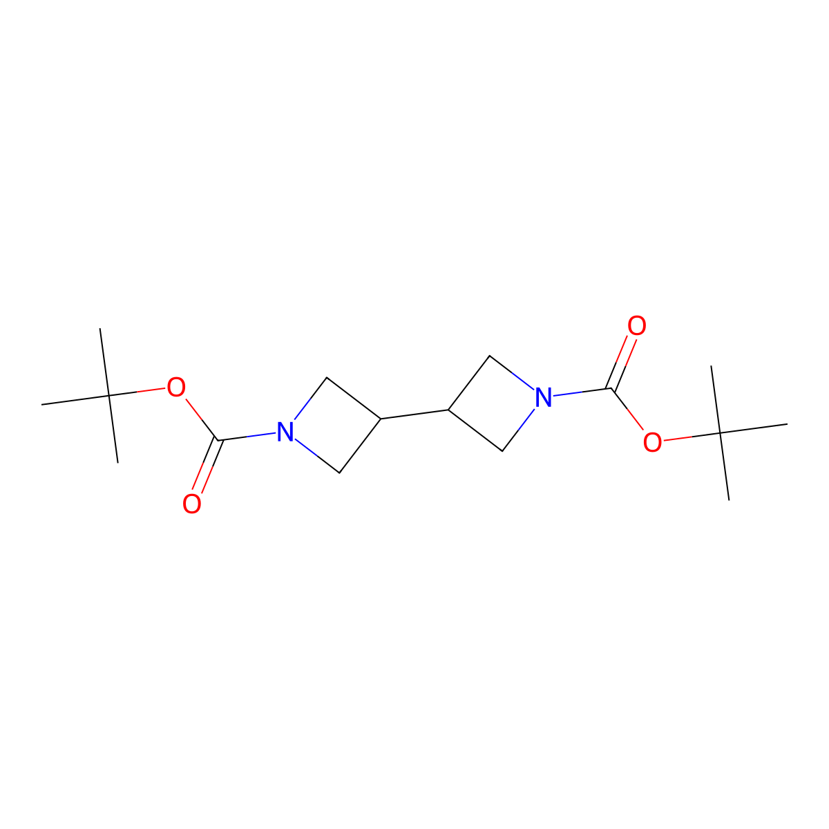 Di-tert-butyl [3,3'-biazetidine]-1,1'-dicarboxylate molecular structure, CAS 2757731-43-2
