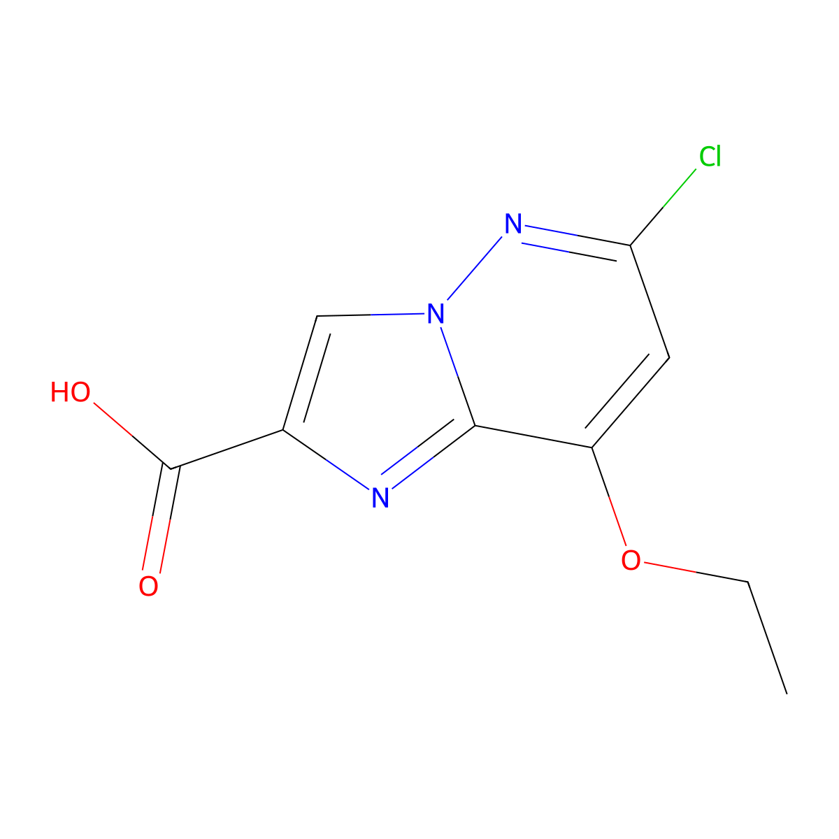 6-Chloro-8-ethoxyimidazo[1,2-b]pyridazine-2-carboxylic acid molecular structure, CAS 2757731-48-7