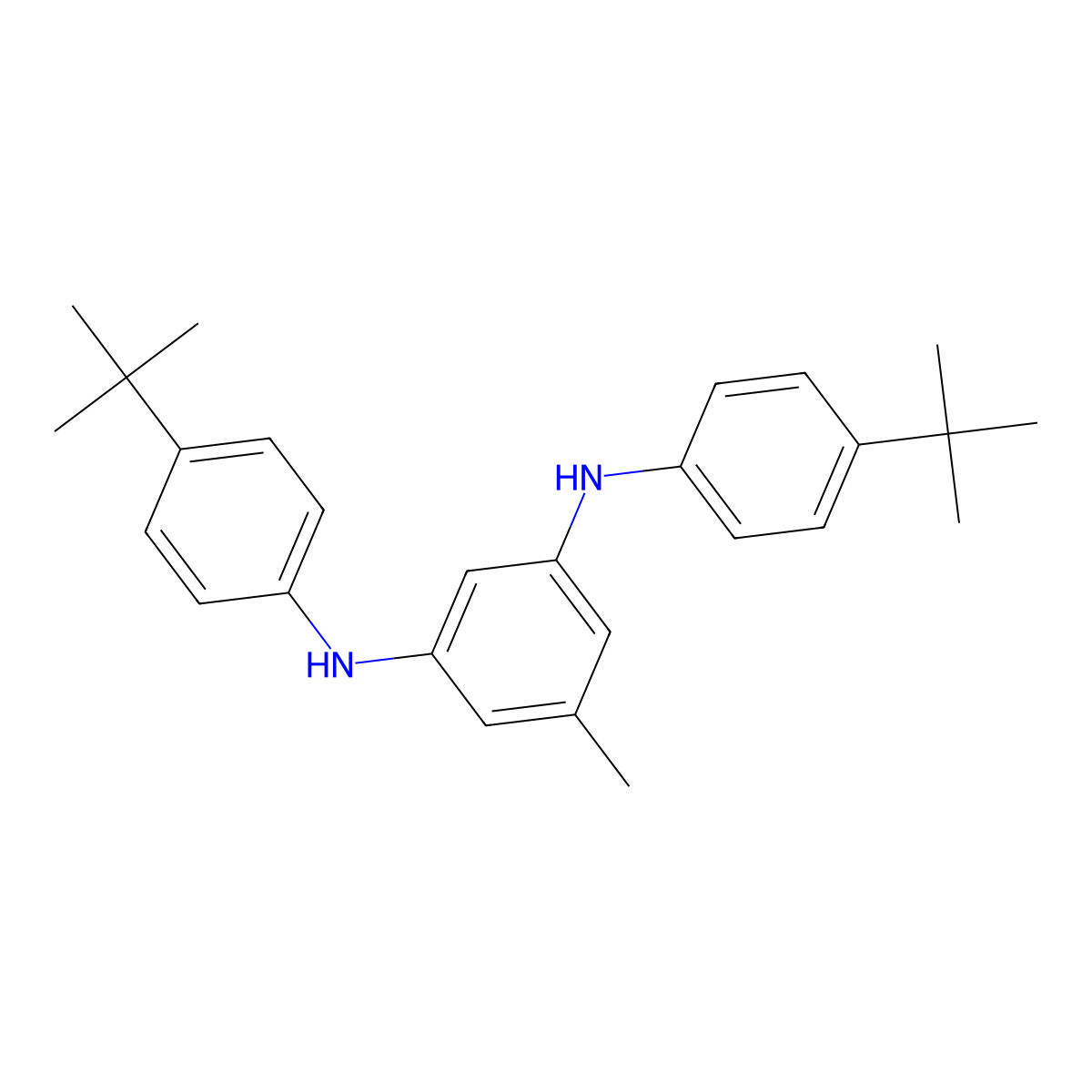 N1,N3-Bis(4-(tert-butyl)phenyl)-5-methylbenzene-1,3-diamine molecular structure, CAS 2757731-50-1