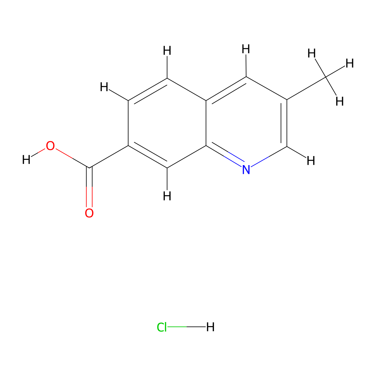 3-Methylquinoline-7-carboxylic acid hydrochloride molecular structure, CAS 2757731-53-4