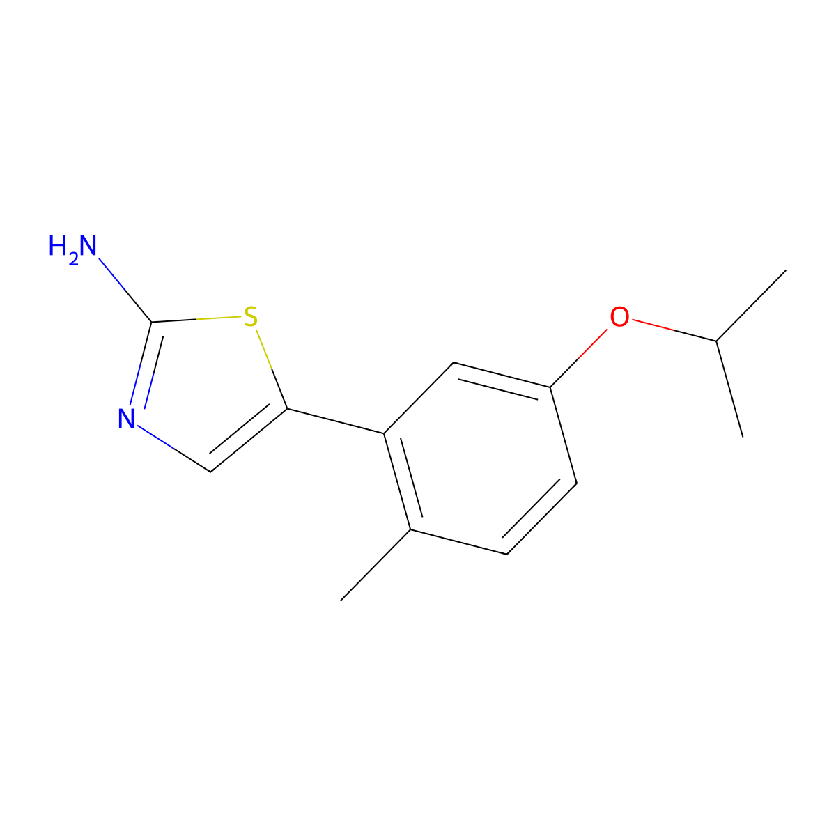 5-(5-Isopropoxy-2-methylphenyl)thiazol-2-amine molecular structure, CAS 2757731-61-4