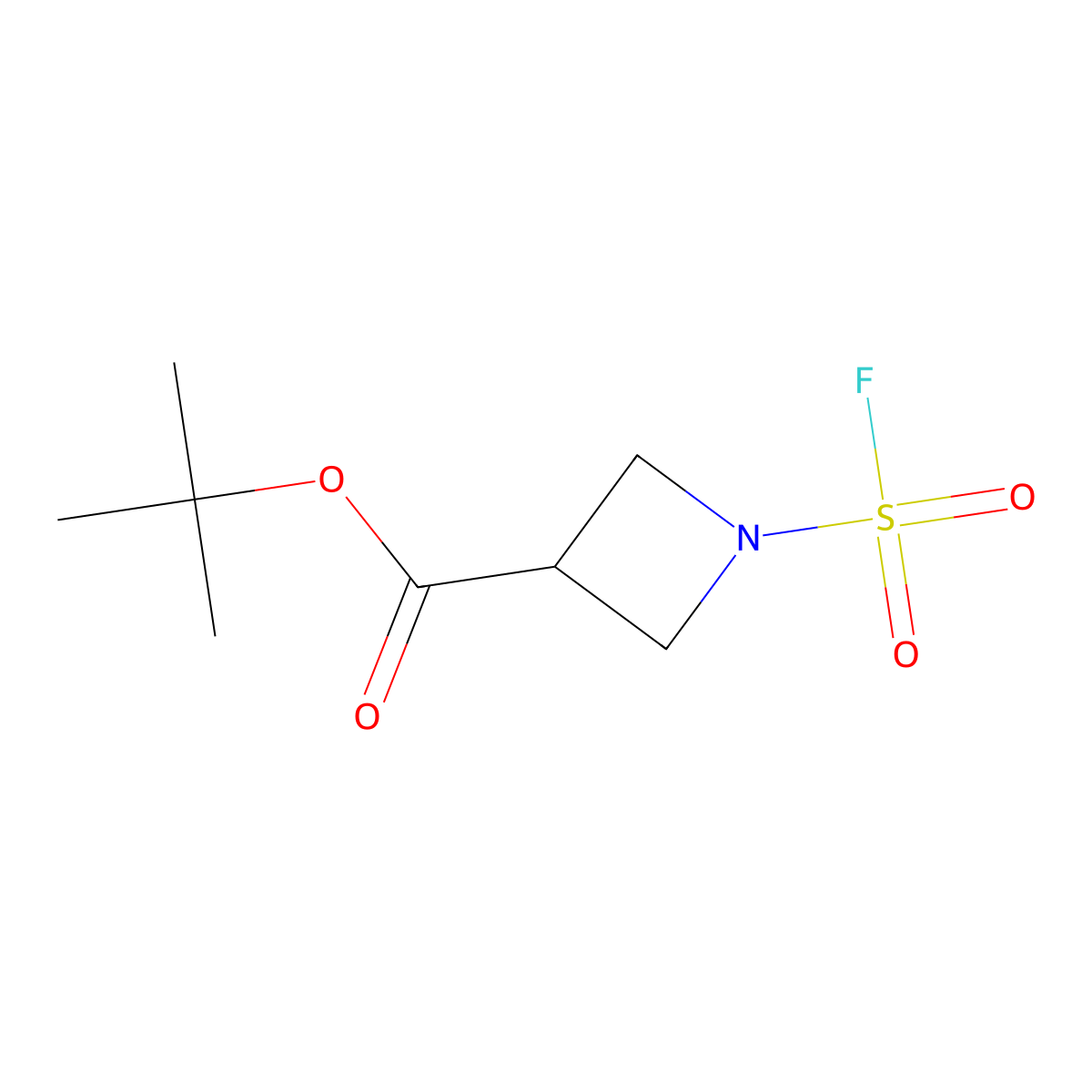 tert-Butyl 1-(fluorosulfonyl)azetidine-3-carboxylate molecular structure, CAS 2757731-72-7