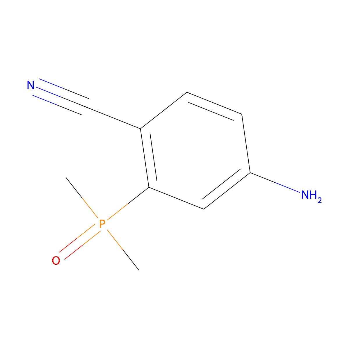4-Amino-2-(dimethylphosphoryl)benzonitrile molecular structure, CAS 2757731-74-9