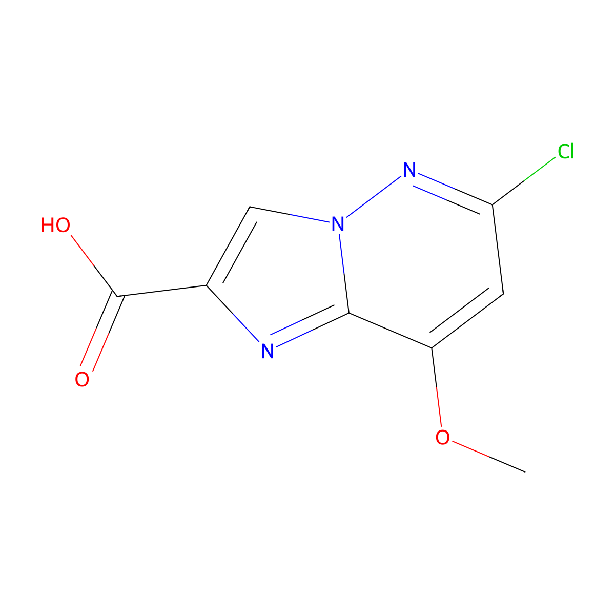 6-Chloro-8-methoxyimidazo[1,2-b]pyridazine-2-carboxylic acid molecular structure, CAS 2757731-80-7