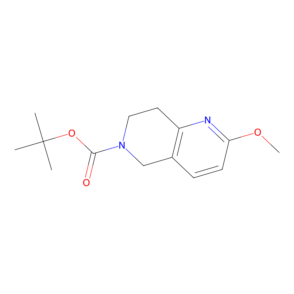tert-Butyl 2-methoxy-7,8-dihydro-1,6-naphthyridine-6(5H)-carboxylate molecular structure, CAS 2757731-96-5