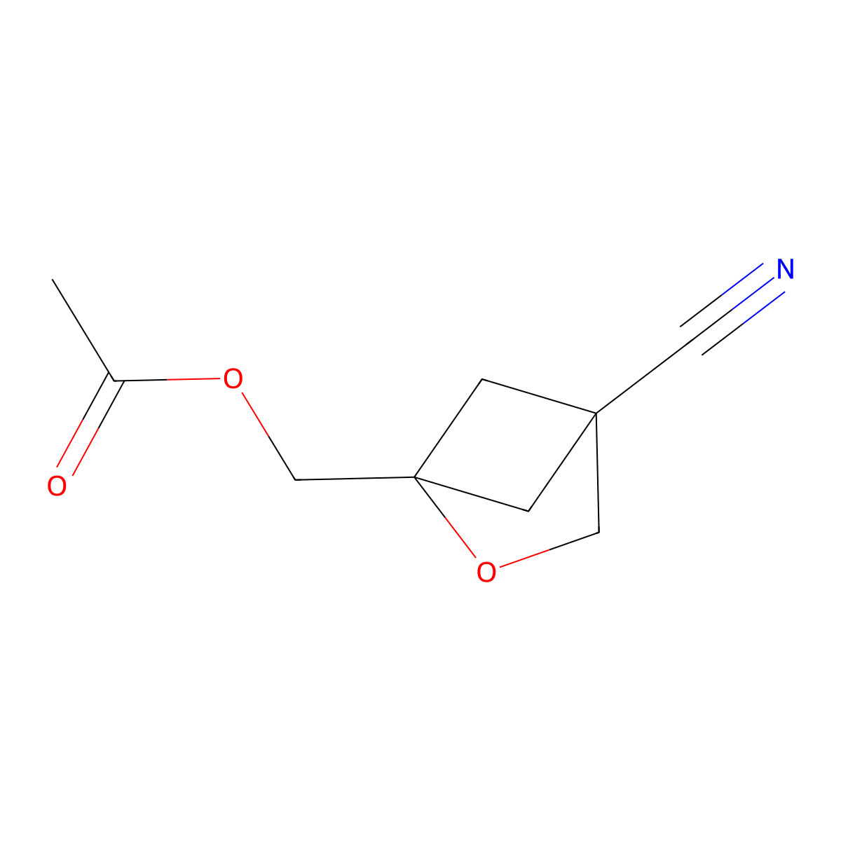 (4-Cyano-2-oxabicyclo[2.1.1]hexan-1-yl)methyl acetate molecular structure, CAS 2757731-97-6