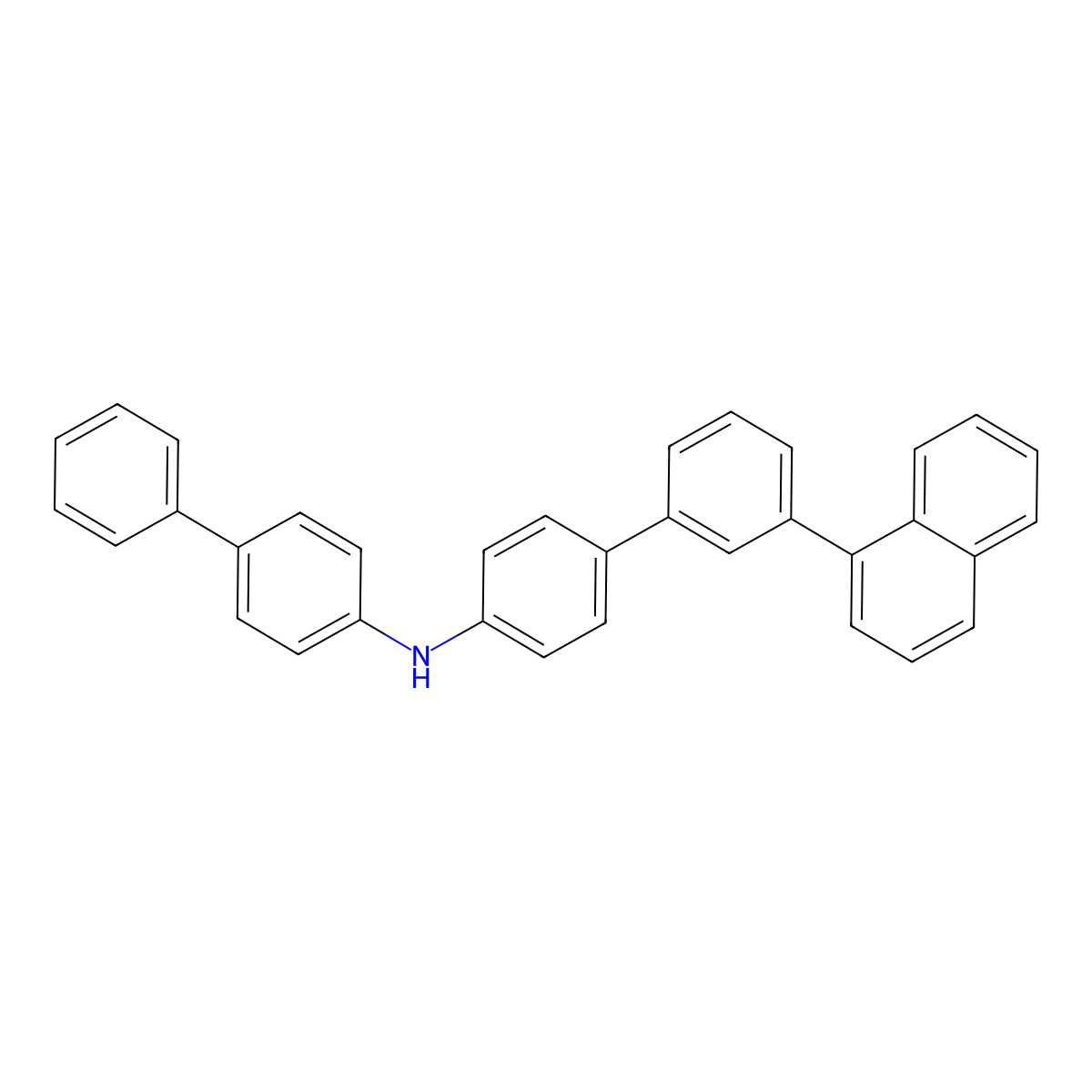 N-([1,1'-Biphenyl]-4-yl)-3'-(naphthalen-1-yl)-[1,1'-biphenyl]-4-amine molecular structure, CAS 2757762-55-1