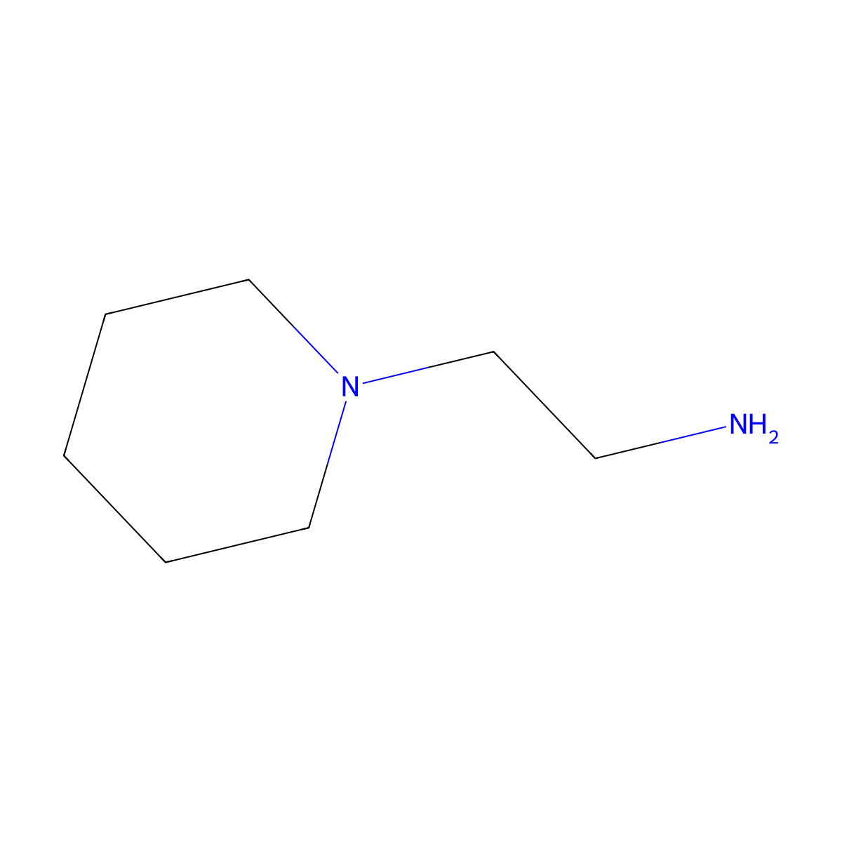 N-(2-Aminoethyl)piperidine molecular structure, CAS 27578-60-5