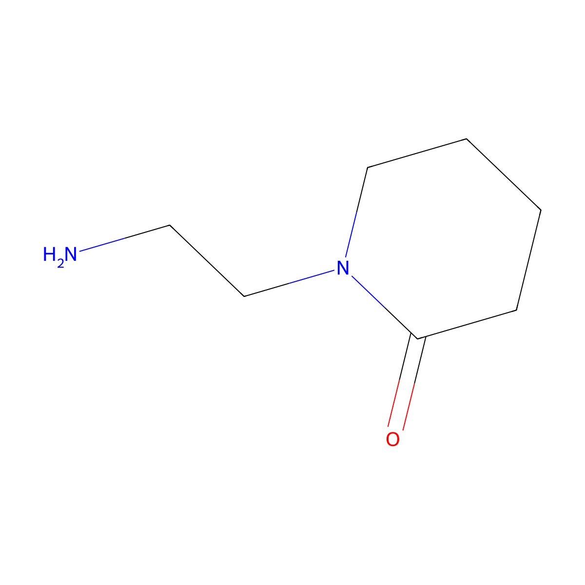 1-(2-Aminoethyl)piperidin-2-one molecular structure, CAS 27578-61-6