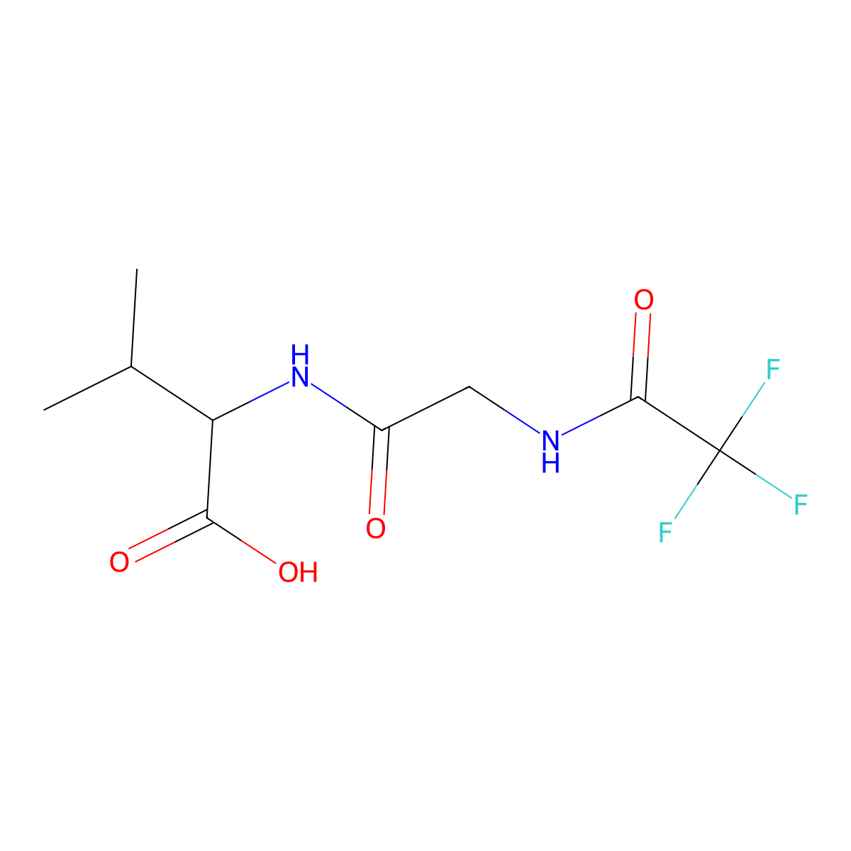(2R)-3-methyl-2-[2-(2,2,2-trifluoroacetamido)acetamido]butanoic acid molecular structure, CAS 2757832-59-8