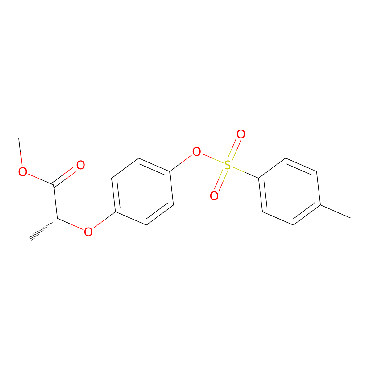 methyl (2R)-2-{4-[(4-methylbenzenesulfonyl)oxy]phenoxy}propanoate molecular structure, CAS 2757832-73-6