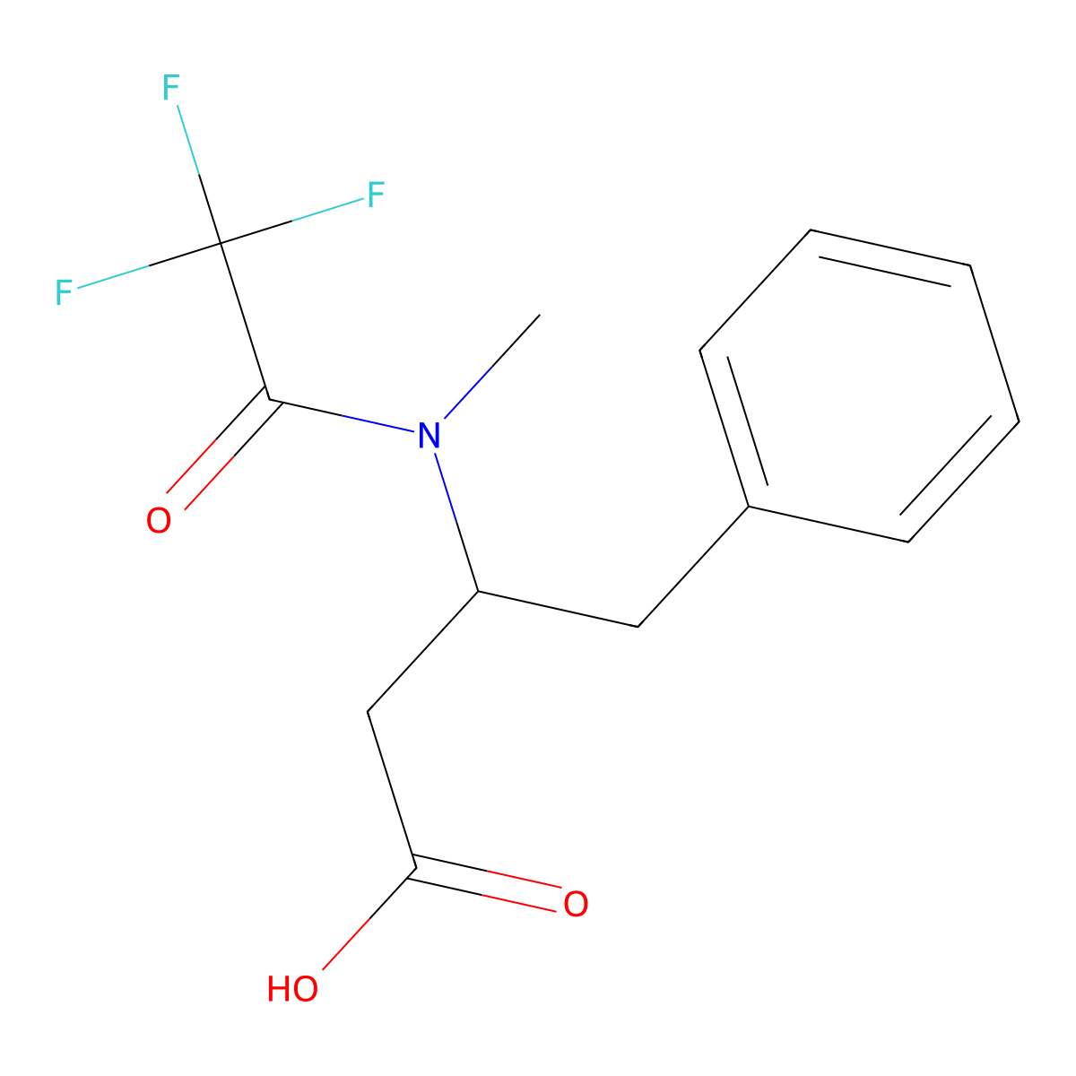 (3S)-4-phenyl-3-(2,2,2-trifluoro-N-methylacetamido)butanoic acid molecular structure, CAS 2757832-94-1