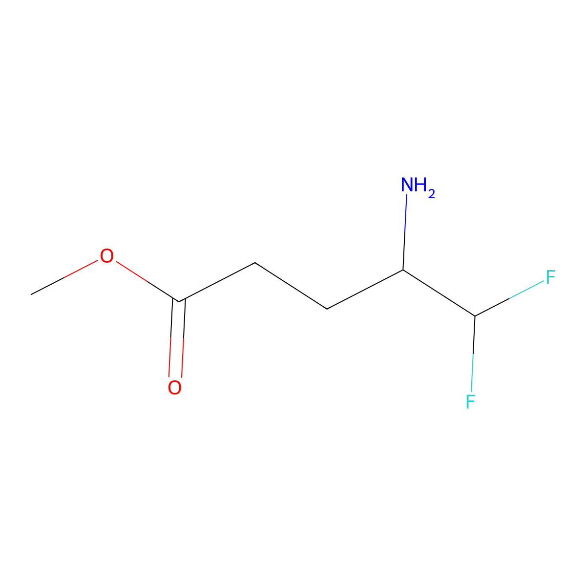 methyl (4R)-4-amino-5,5-difluoropentanoate molecular structure, CAS 2757833-14-8