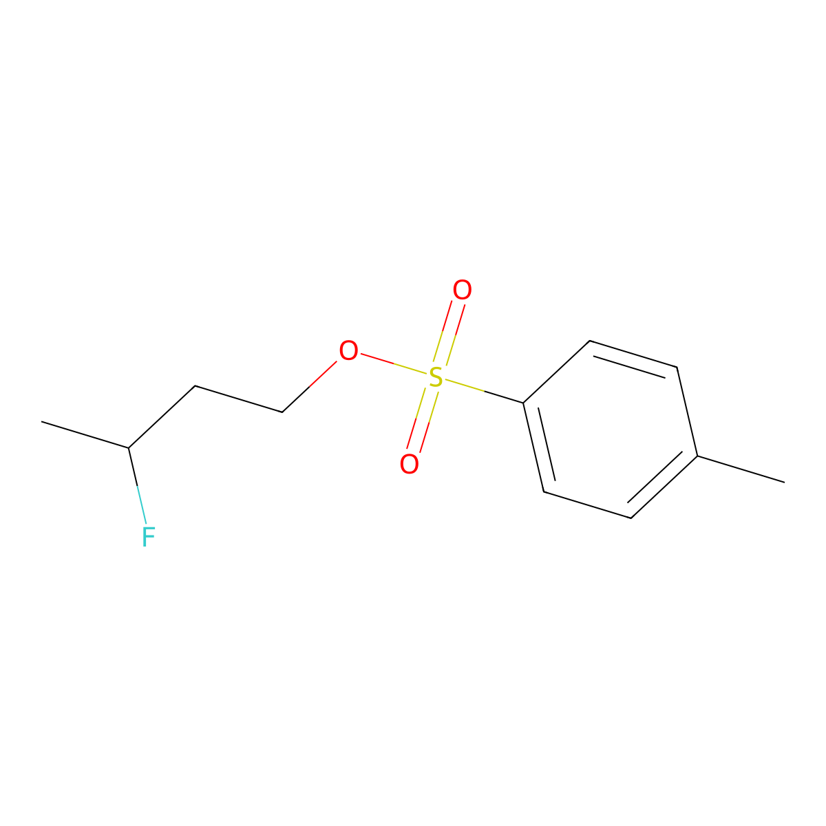 (3R)-3-fluorobutyl 4-methylbenzene-1-sulfonate molecular structure, CAS 2757833-26-2