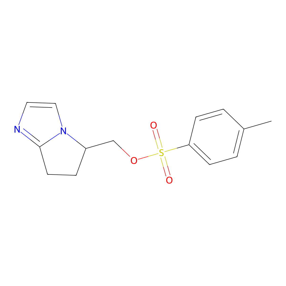 [(5S)-5H,6H,7H-pyrrolo[1,2-a]imidazol-5-yl]methyl 4-methylbenzene-1-sulfonate molecular structure, CAS 2757833-37-5