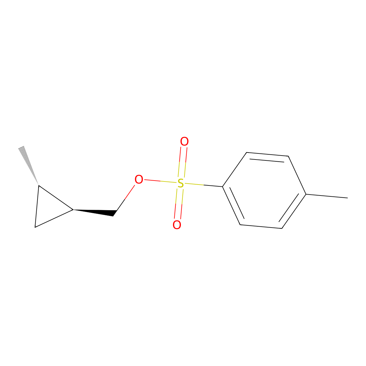 [(1S,2S)-2-methylcyclopropyl]methyl 4-methylbenzene-1-sulfonate molecular structure, CAS 2757833-38-6