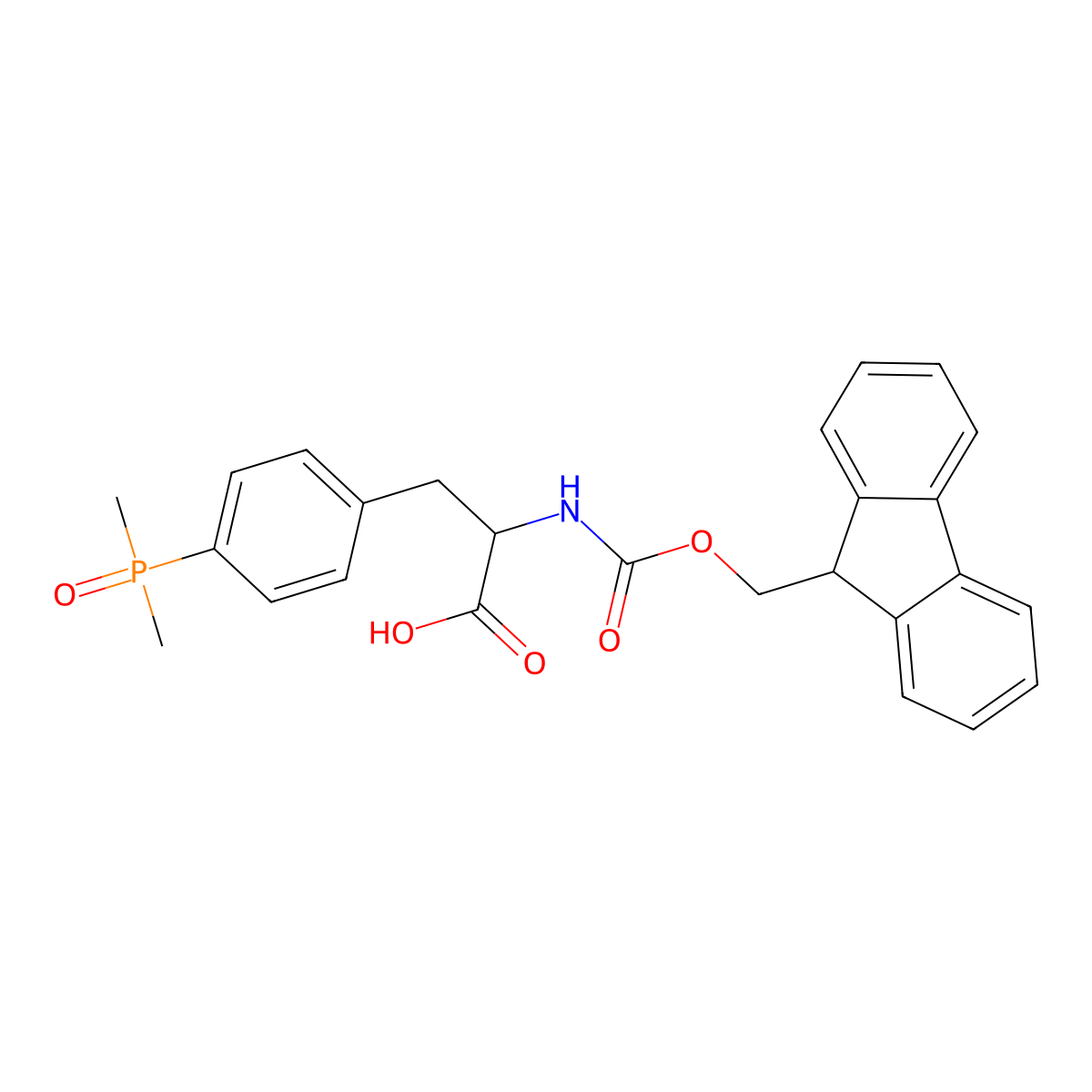 (2S)-3-[4-(dimethylphosphoryl)phenyl]-2-({[(9H-fluoren-9-yl)methoxy]carbonyl}amino)propanoic acid molecular structure, CAS 2757833-40-0