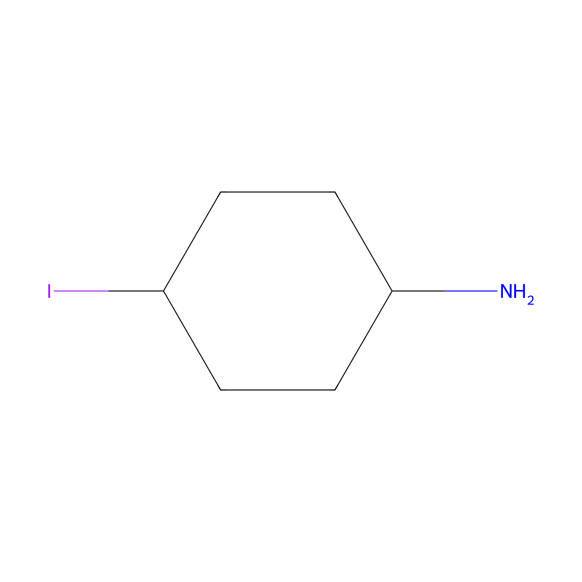 (1r,4r)-4-Iodocyclohexan-1-amine molecular structure, CAS 2757833-43-3