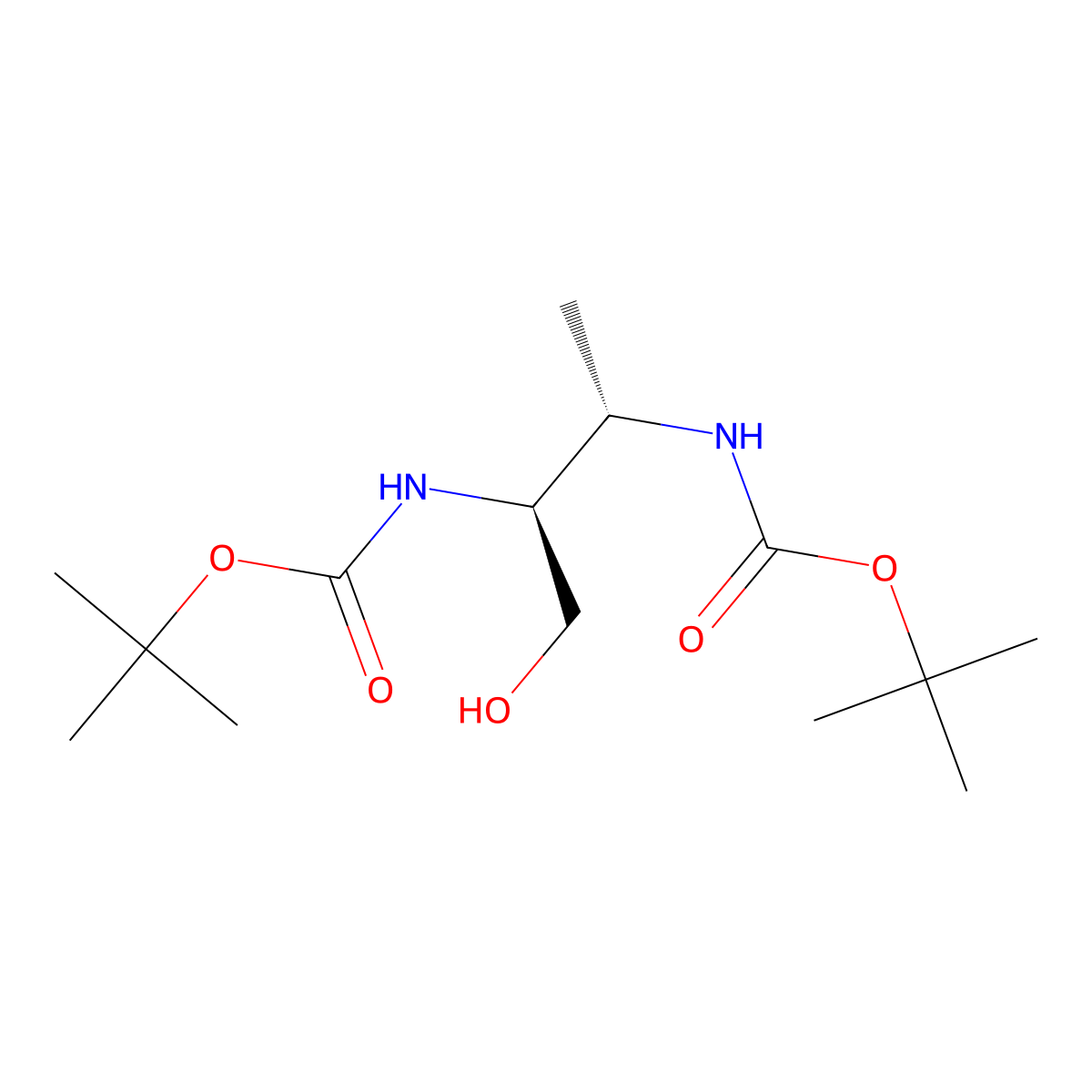 tert-butyl N-[(2S,3S)-3-{[(tert-butoxy)carbonyl]amino}-1-hydroxybutan-2-yl]carbamate molecular structure, CAS 2757833-50-2