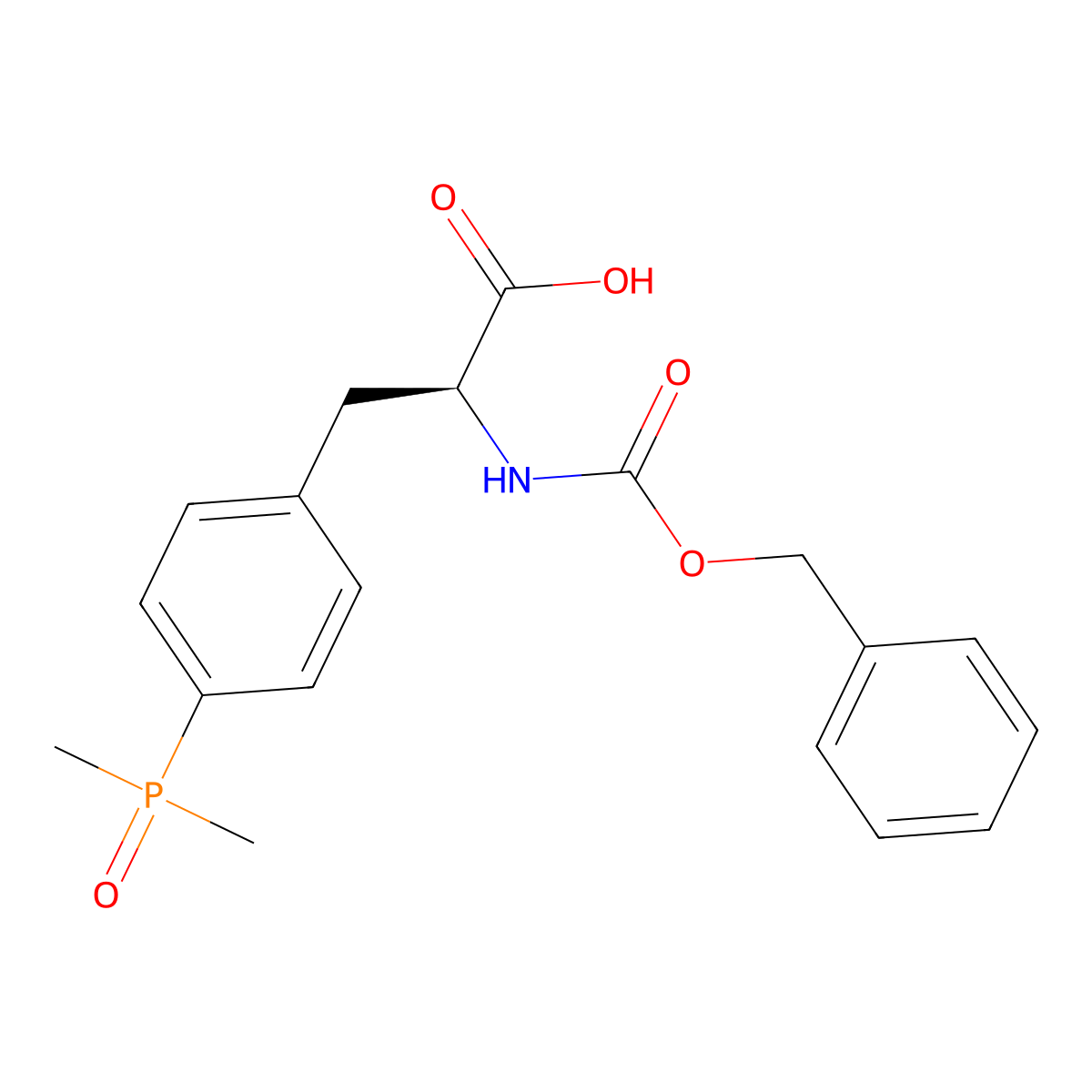 (2S)-2-{[(benzyloxy)carbonyl]amino}-3-[4-(dimethylphosphoryl)phenyl]propanoic acid molecular structure, CAS 2757833-61-5