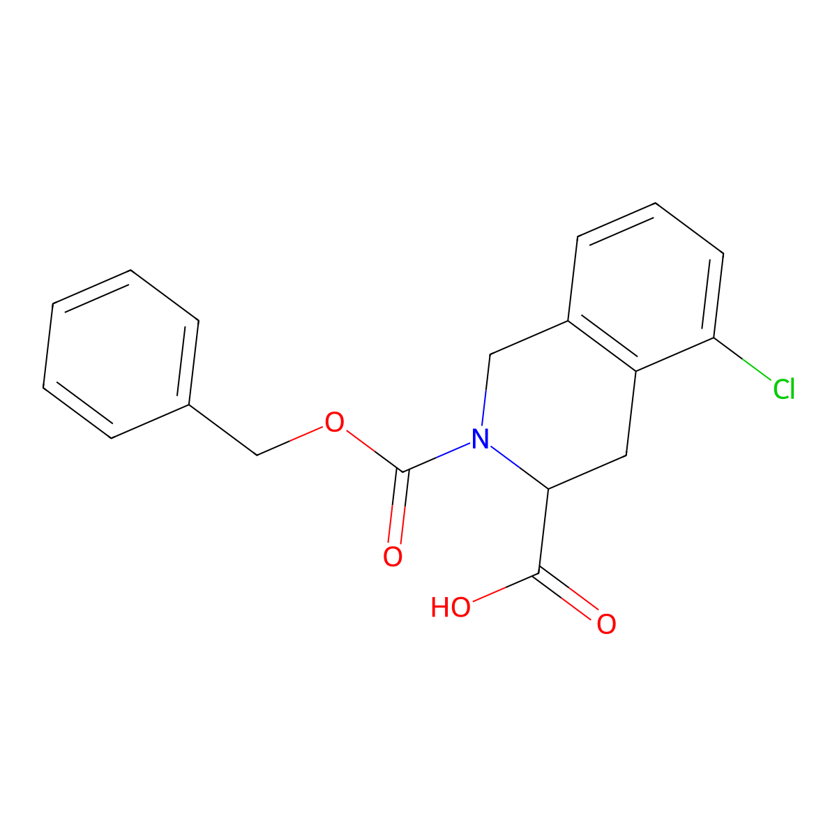 (3S)-2-[(benzyloxy)carbonyl]-5-chloro-1,2,3,4-tetrahydroisoquinoline-3-carboxylic acid molecular structure, CAS 2757833-70-6
